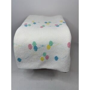 VTG Baby Morgan Baby Blanket Balloon Waffle Weave Knit Receiving Cotton READ